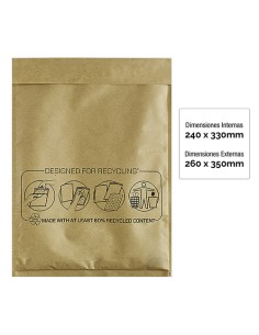 Bolsa Burbujas Acolchada Bankers Box Nº 17 (240x330) Pack 10 Uds 2